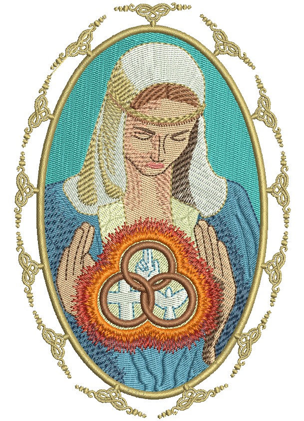 Matriz de matriz Matriz De Bordado Nossa Senhora Da Trindade 16 Cm